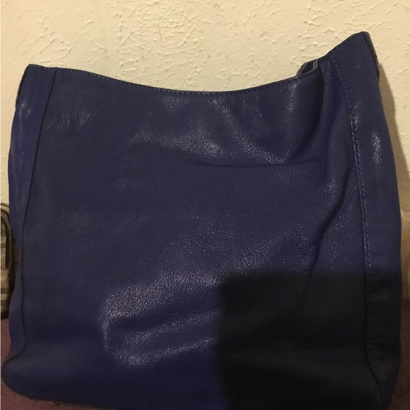 Milly Royal Blue Leather Medium Size Shoulder Bag - Picture 6 of 16
